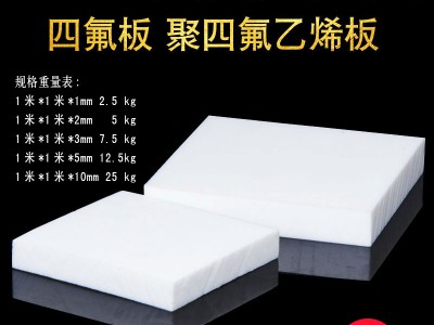 聚四氟乙烯板廠家，5mm厚聚四氟乙烯板