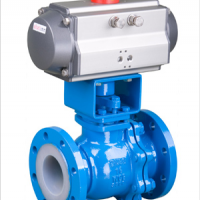 襯氟氣動(dòng)球閥 鑄鋼法蘭式氣動(dòng)襯氟球閥 上海